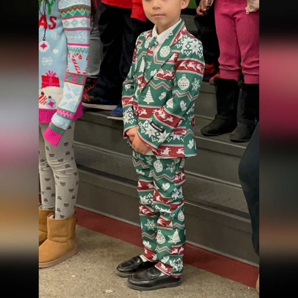 Suitmeister Festive Green and Red Christmas Suit